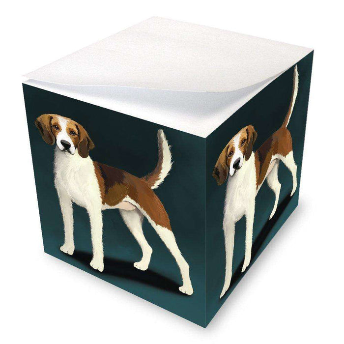 American Foxhound Dog Note Cube