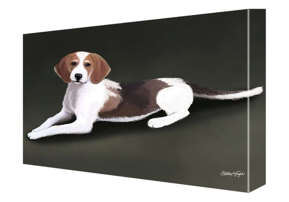 American Foxhound Dog Painting Printed on Canvas Wall Art Signed