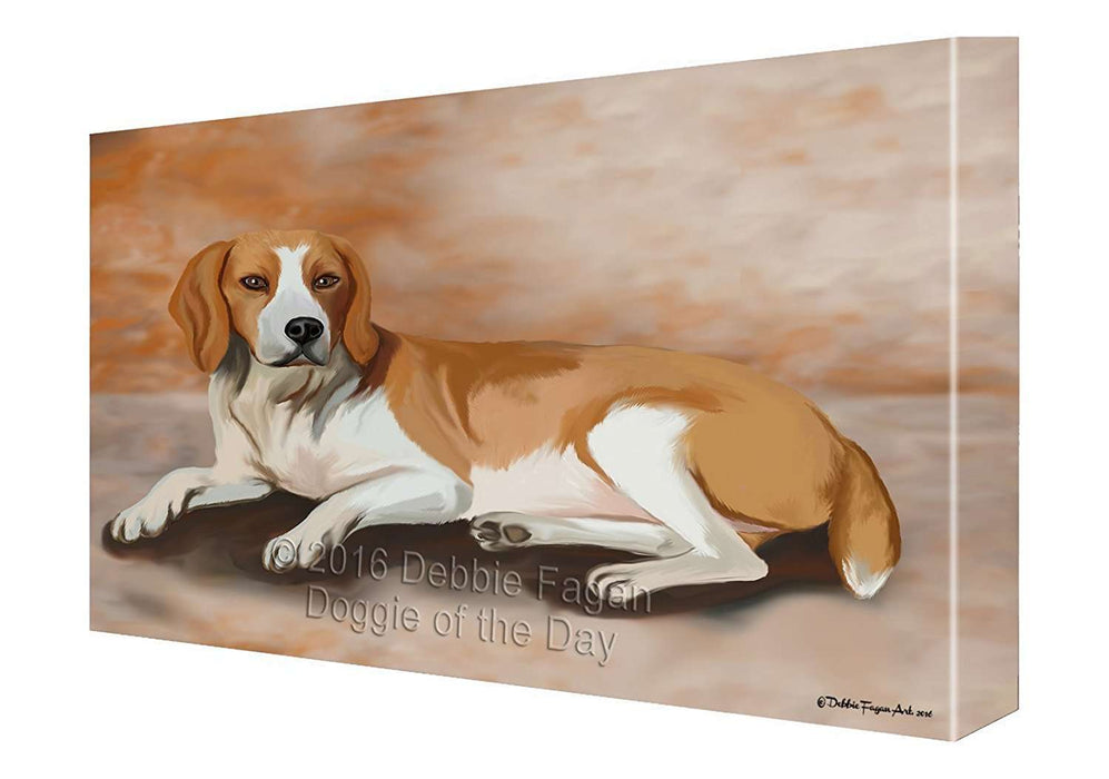 American Foxhound Dog Painting Printed on Canvas Wall Art