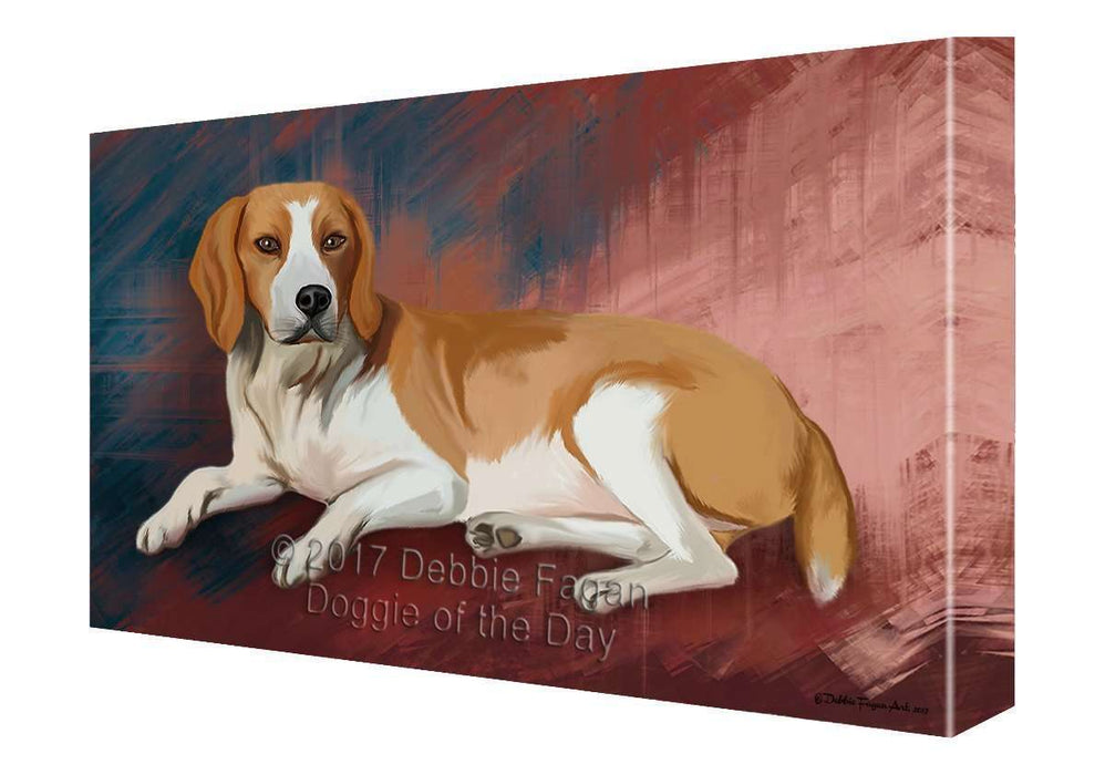 American Foxhound Dog Painting Printed on Canvas Wall Art