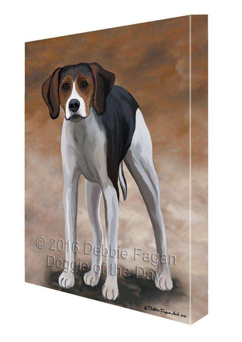 American Foxhound Dog Painting Printed on Canvas Wall Art