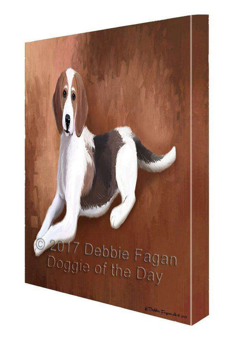 American Foxhound Dog Painting Printed on Canvas Wall Art