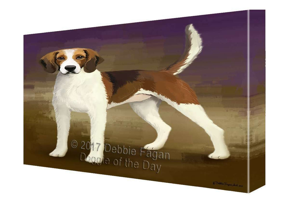 American Foxhound Dog Painting Printed on Canvas Wall Art