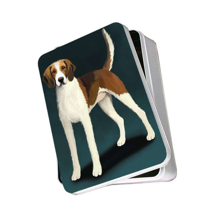 American Foxhound Dog Photo Storage Tin