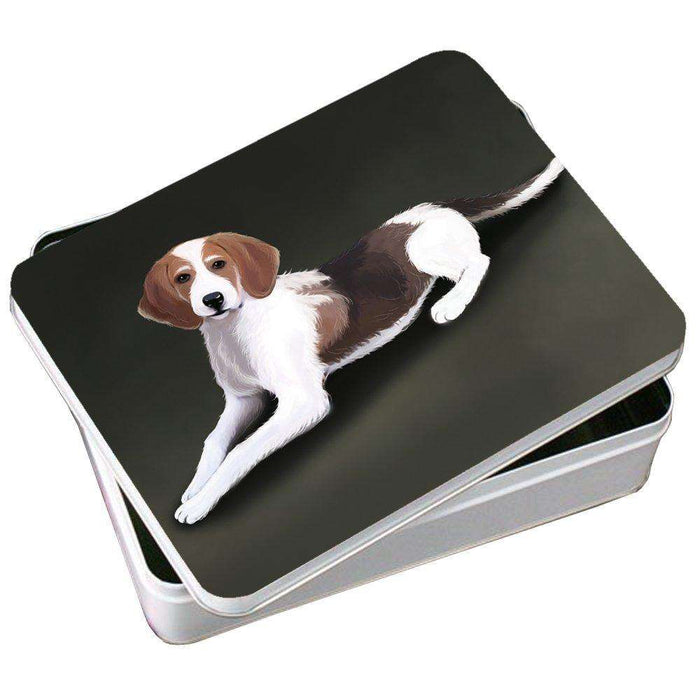 American Foxhound Dog Photo Storage Tin