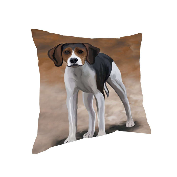 American Foxhound Dog Throw Pillow