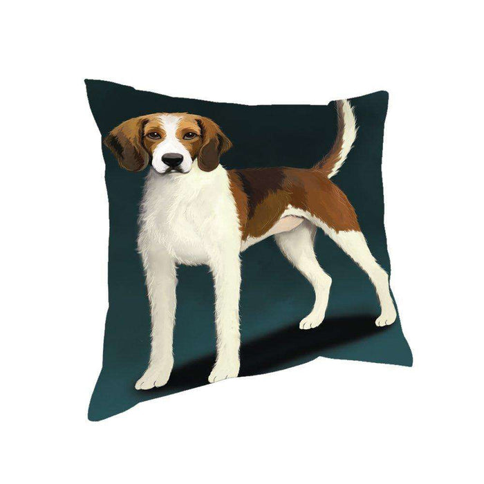 American Foxhound Dog Throw Pillow