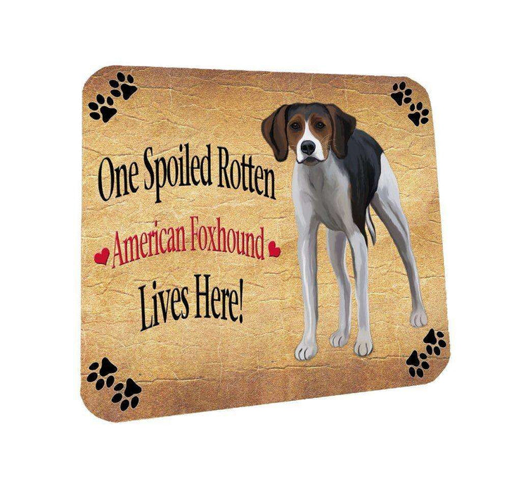 American Foxhound Spoiled Rotten Dog Coasters Set of 4