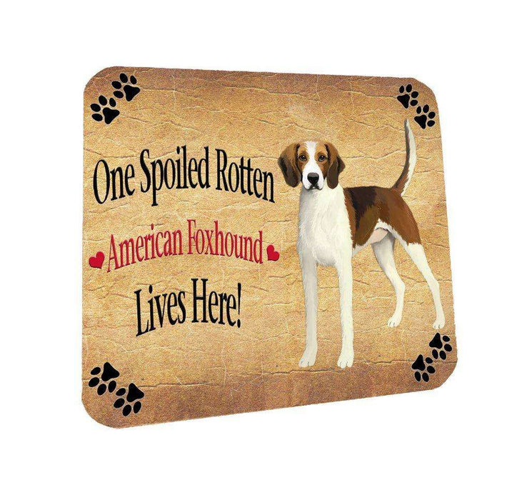 American Foxhound Spoiled Rotten Dog Coasters Set of 4