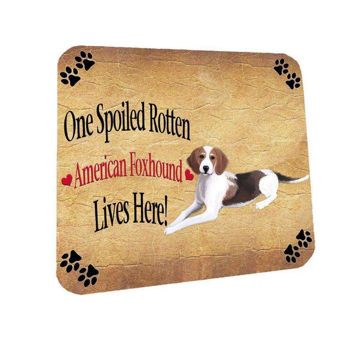 American Foxhound Spoiled Rotten Dog Coasters Set of 4