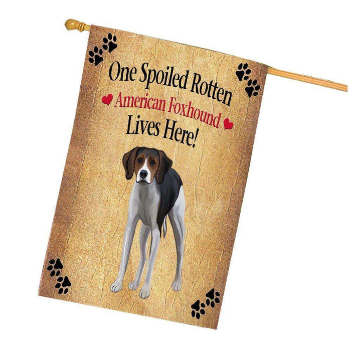 American Foxhound Spoiled Rotten Dog House Flag