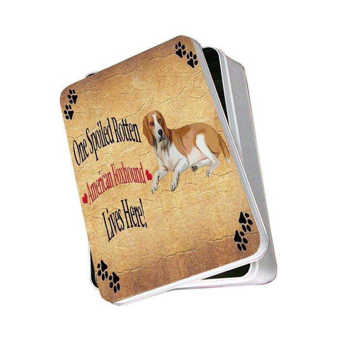 American Foxhound Spoiled Rotten Dog Photo Storage Tin