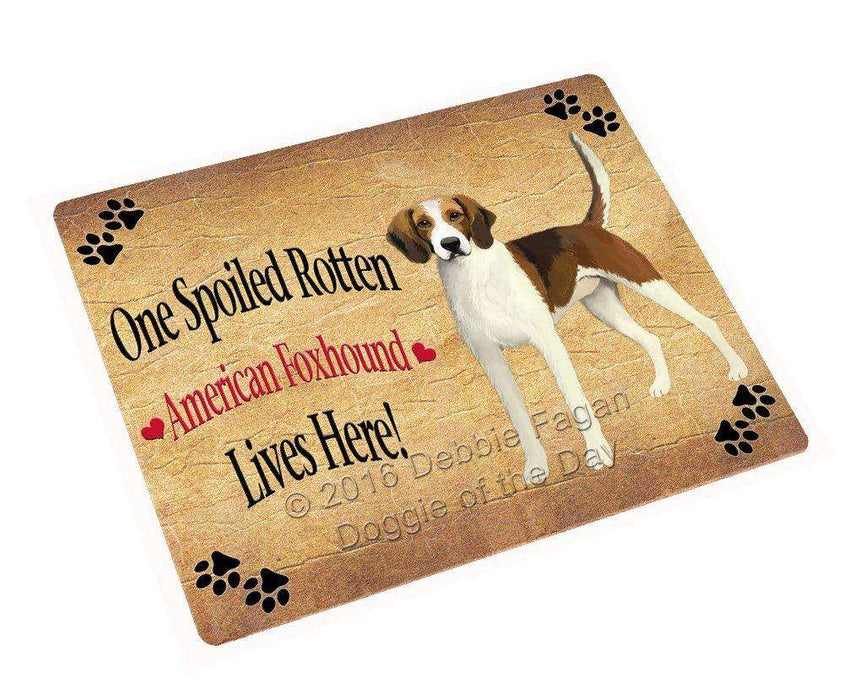 American Foxhound Spoiled Rotten Dog Tempered Cutting Board