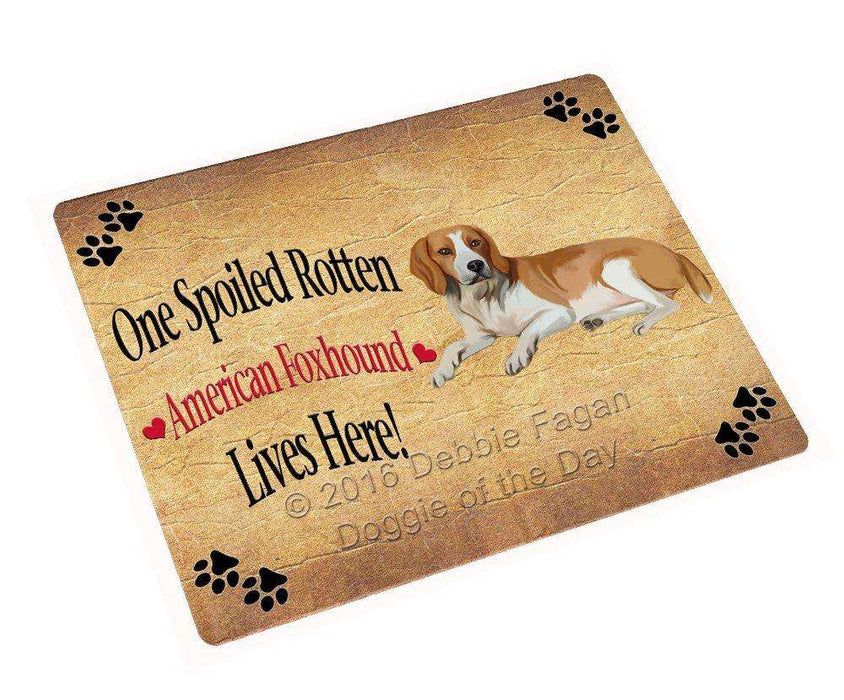 American Foxhound Spoiled Rotten Dog Tempered Cutting Board