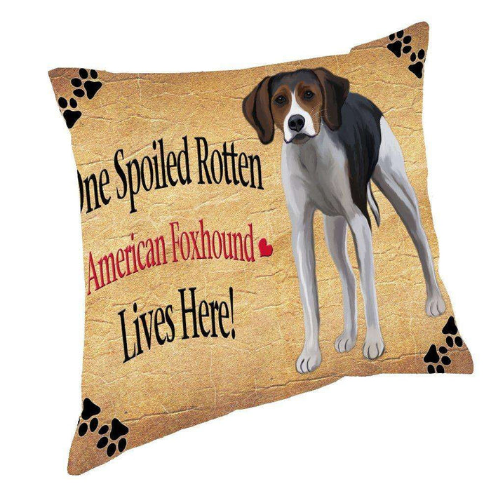 American Foxhound Spoiled Rotten Dog Throw Pillow