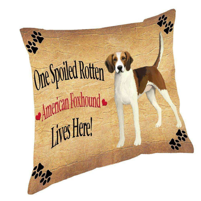 American Foxhound Spoiled Rotten Dog Throw Pillow