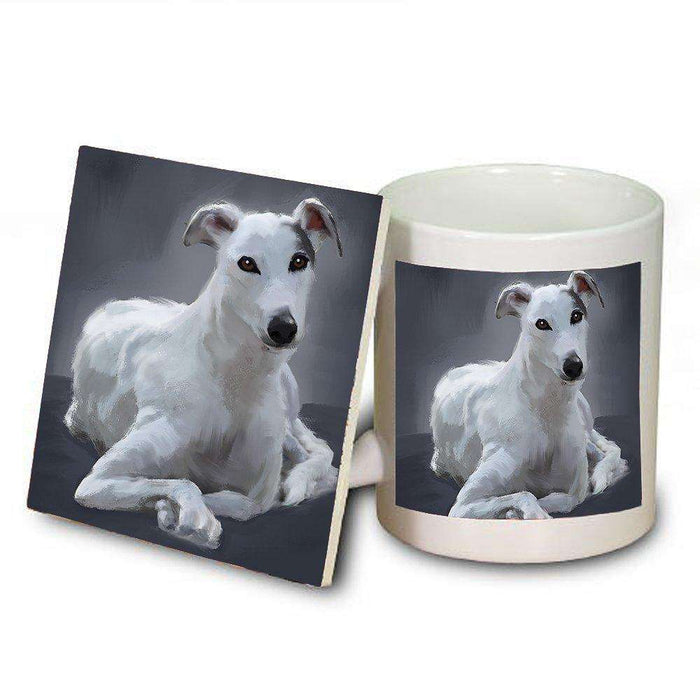 American Greyhound Dog Mug and Coaster Set