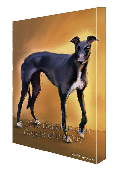 American Greyhound Dog Painting Printed on Canvas Wall Art