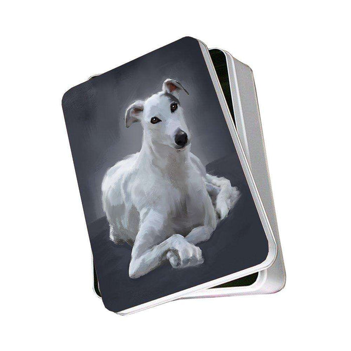 American Greyhound Dog Photo Storage Tin