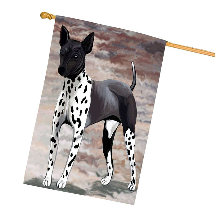 American Hairless Terrier Dog House Flag