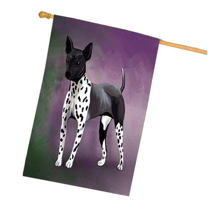 American Hairless Terrier Dog House Flag