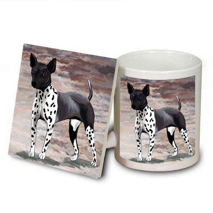 American Hairless Terrier Dog Mug and Coaster Set