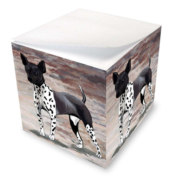 American Hairless Terrier Dog Note Cube