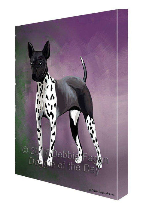 American Hairless Terrier Dog Painting Printed on Canvas Wall Art