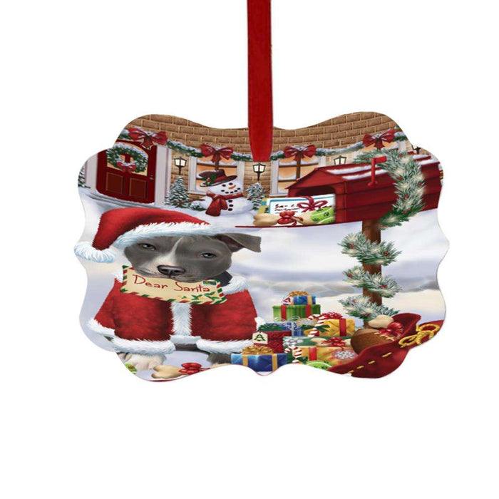 American Staffordshire Dog Dear Santa Letter Christmas Holiday Mailbox Double-Sided Photo Benelux Christmas Ornament LOR48995