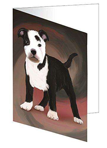 American Staffordshire Dog Handmade Artwork Assorted Pets Greeting Cards and Note Cards with Envelopes for All Occasions and Holiday Seasons