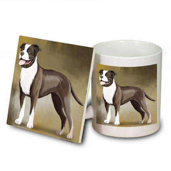 American Staffordshire Dog Mug and Coaster Set