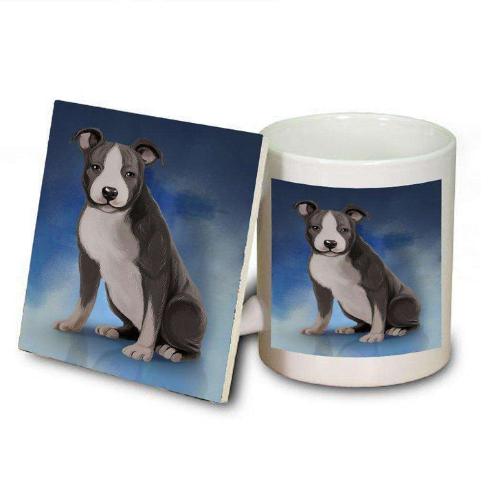 American Staffordshire Dog Mug and Coaster Set