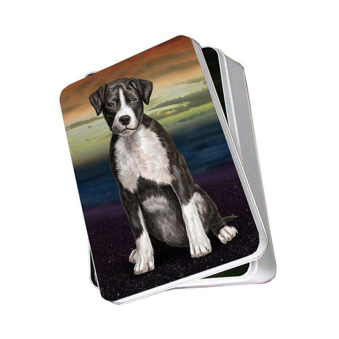 American Staffordshire Dog Photo Storage Tin