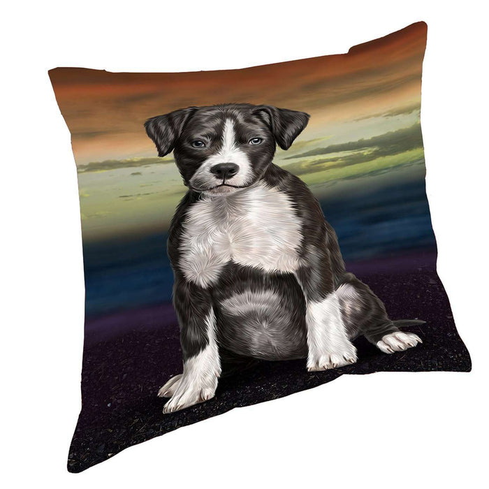 American Staffordshire Dog Throw Pillow