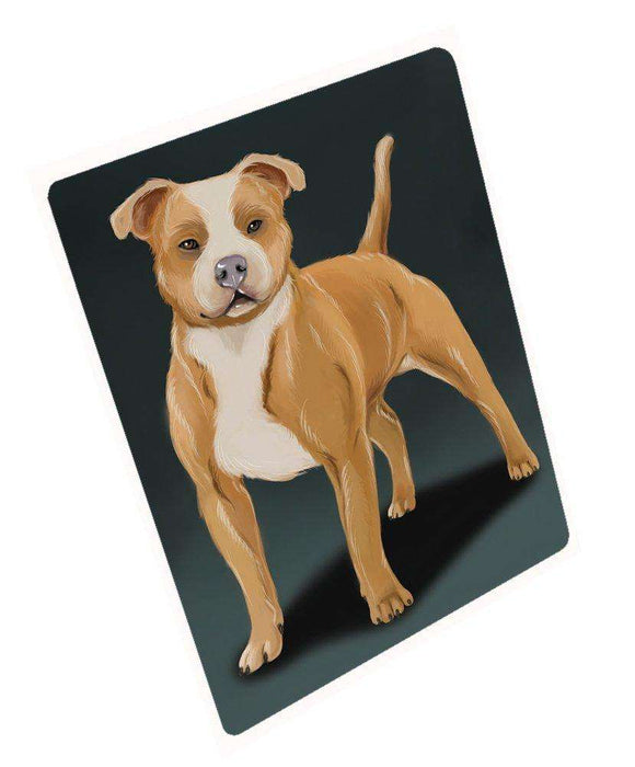 American Staffordshire Terrier Dog Art Portrait Print Woven Throw Sherpa Plush Fleece Blanket
