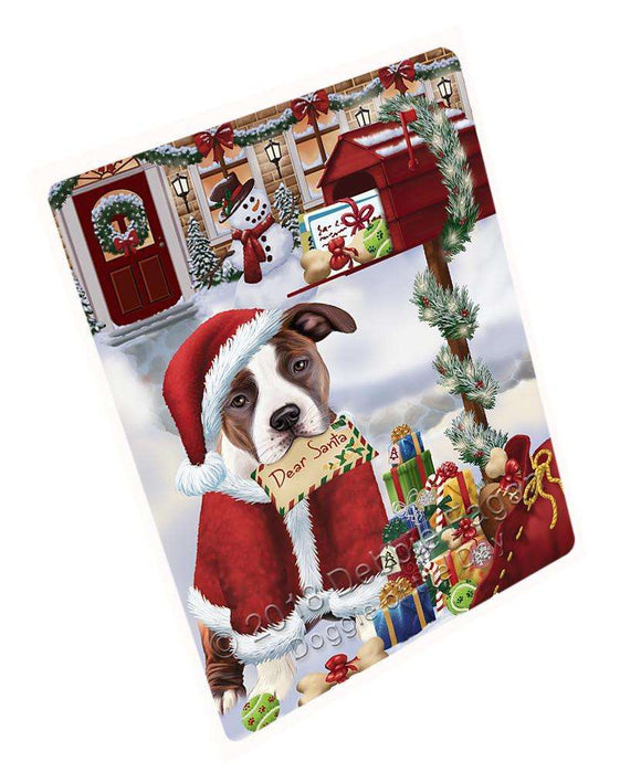 American Staffordshire Terrier Dog Dear Santa Letter Christmas Holiday Mailbox Blanket BLNKT98985