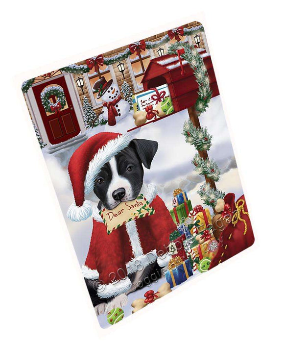 American Staffordshire Terrier Dog Dear Santa Letter Christmas Holiday Mailbox Blanket BLNKT98994