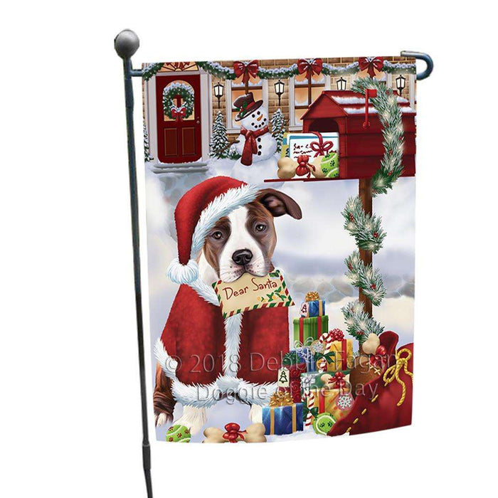 American Staffordshire Terrier Dog Dear Santa Letter Christmas Holiday Mailbox Garden Flag GFLG53578