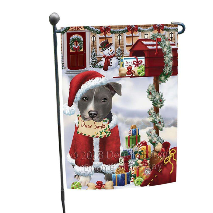 American Staffordshire Terrier Dog Dear Santa Letter Christmas Holiday Mailbox Garden Flag GFLG53580