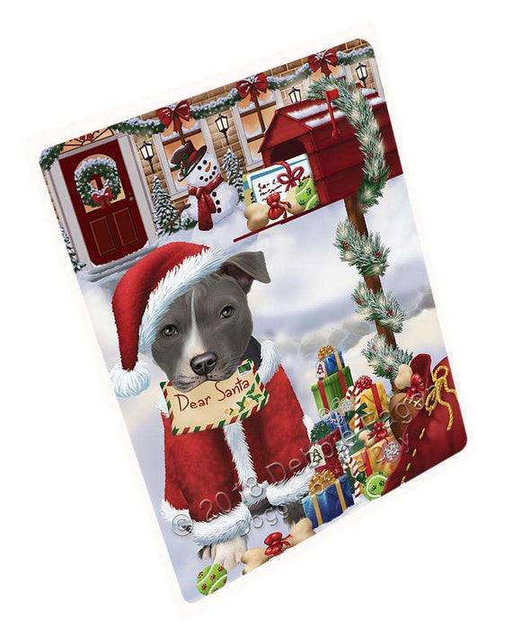 American Staffordshire Terrier Dog Dear Santa Letter Christmas Holiday Mailbox Large Refrigerator / Dishwasher Magnet RMAG81990