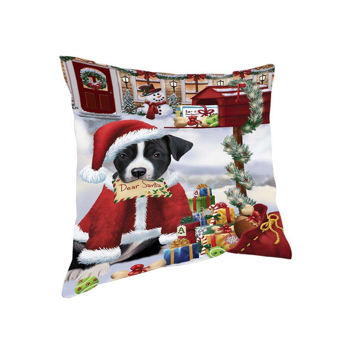 American Staffordshire Terrier Dog Dear Santa Letter Christmas Holiday Mailbox Pillow PIL70692