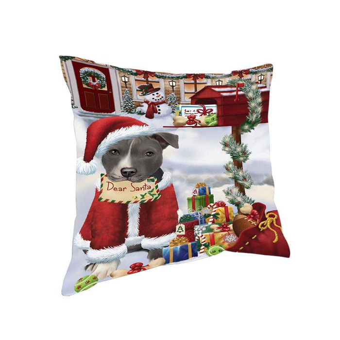 American Staffordshire Terrier Dog Dear Santa Letter Christmas Holiday Mailbox Pillow PIL70696