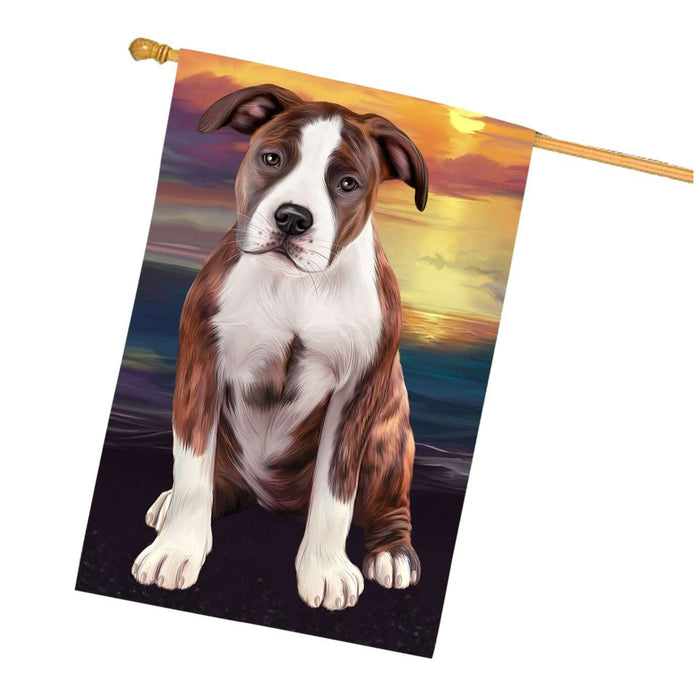 American Staffordshire Terrier Dog House Flag FLG48479