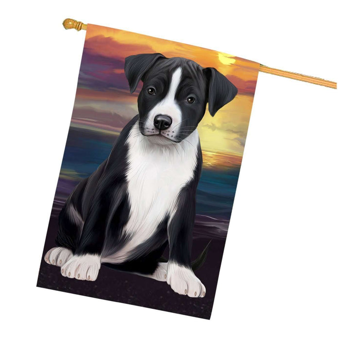 American Staffordshire Terrier Dog House Flag FLG48480