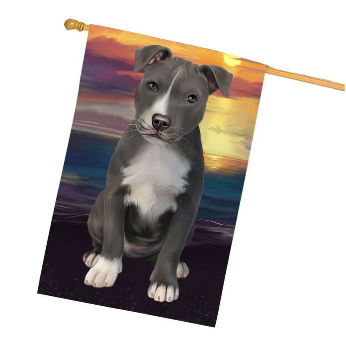 American Staffordshire Terrier Dog House Flag FLG48482