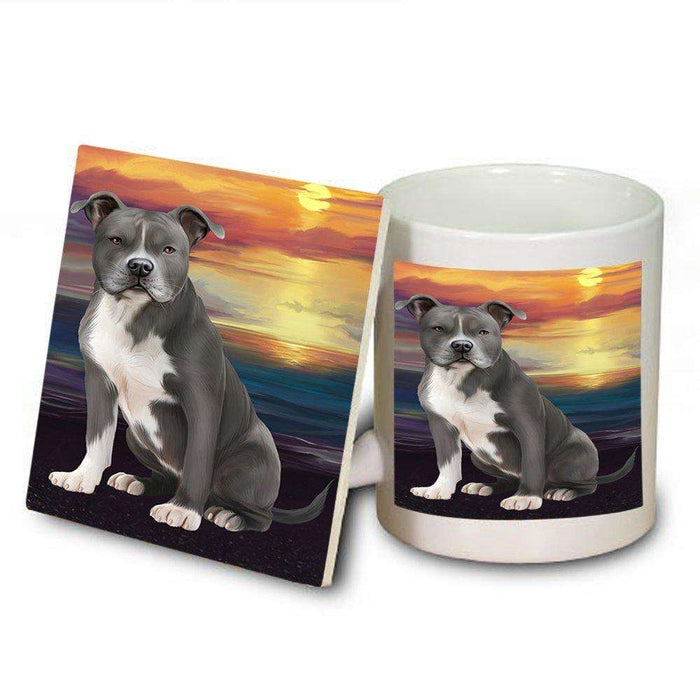 American Staffordshire Terrier Dog Mug and Coaster Set MUC48457