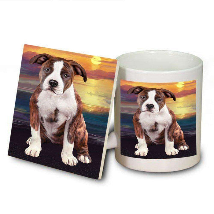 American Staffordshire Terrier Dog Mug and Coaster Set MUC48458