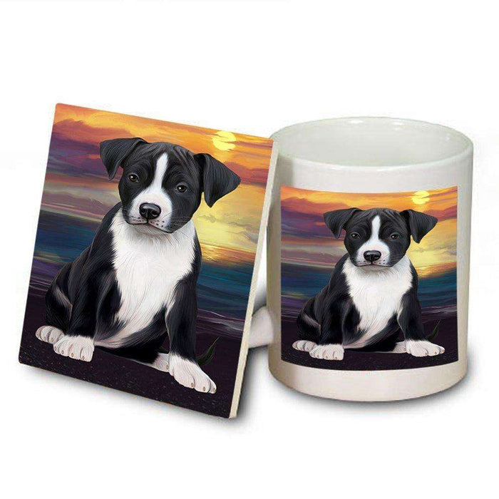 American Staffordshire Terrier Dog Mug and Coaster Set MUC48459