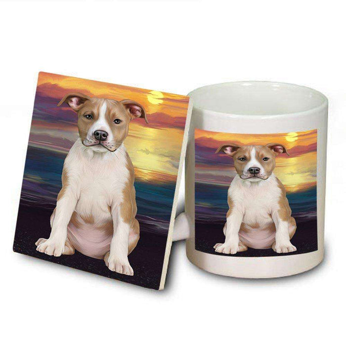 American Staffordshire Terrier Dog Mug and Coaster Set MUC48460