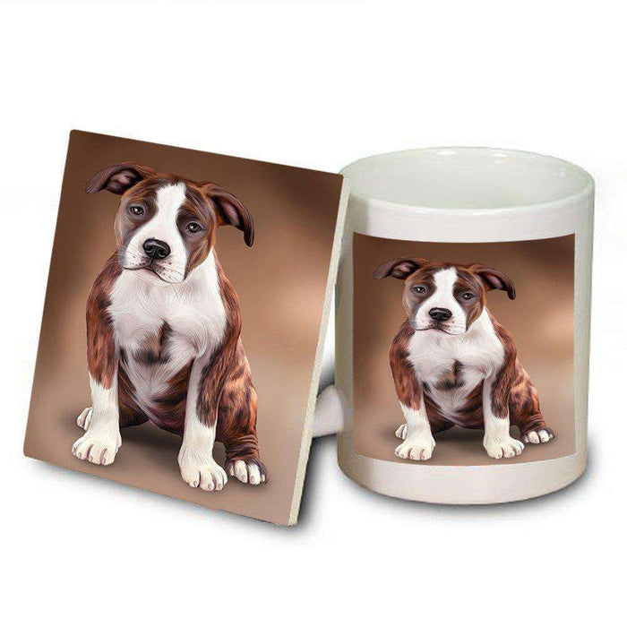 American Staffordshire Terrier Dog Mug and Coaster Set MUC48462